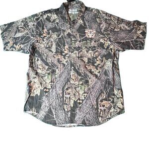 Columbia Vintage 90's Camo Shooting Shirt Cape Back Rancho Venado Grande XXL